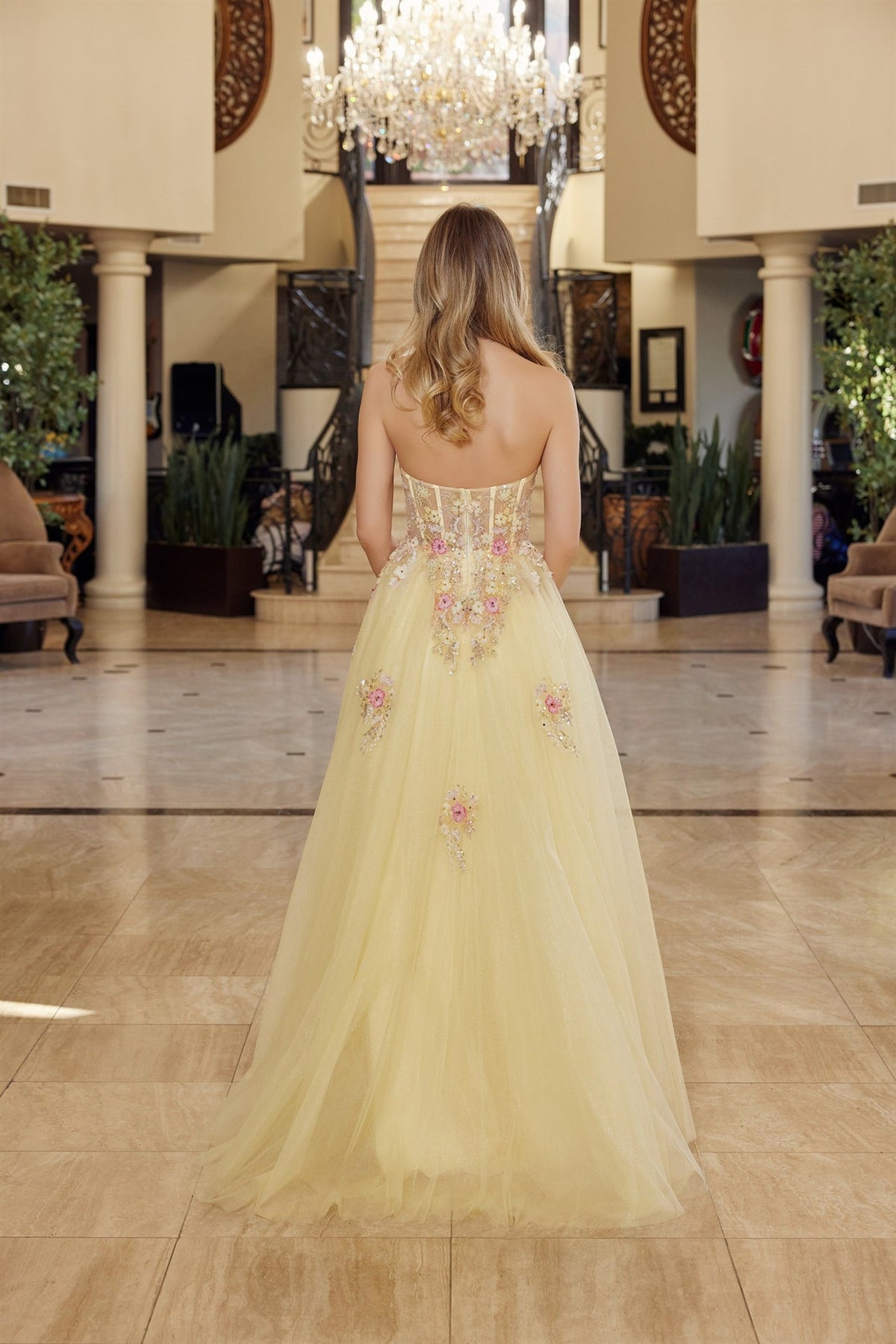 ROVET Elegant Beaded Embellished A-Line Long Formal Prom Evening Gown NXQ1773