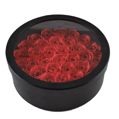ROVET Gift Box with Acrylic Window Round Eternal Flower Set