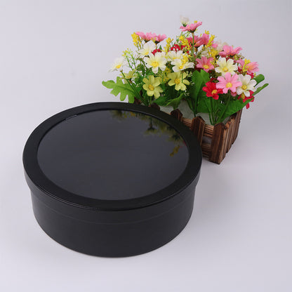 ROVET Gift Box with Acrylic Window Round Eternal Flower Set