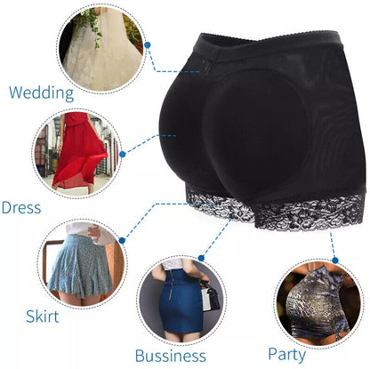 ROVET Booty Shaper Padded Underwear Panty Women's FAKE ASS Butt Lifter & Hip Enhancer