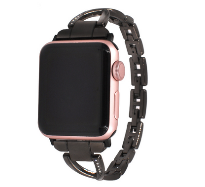 ROVET Apple Watch Band X-Type Stainless Steel with Diamonds