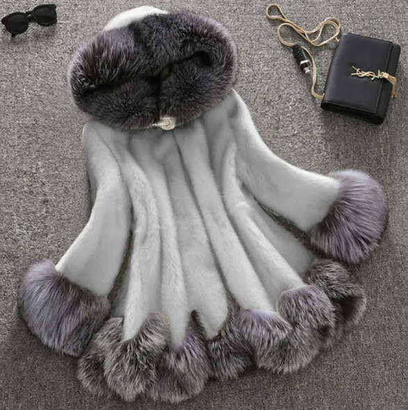 ROVET Faux Fur Mink Fur Coat