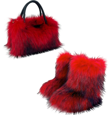 ROVET All-match High-texture Raccoon Fur Handbag
