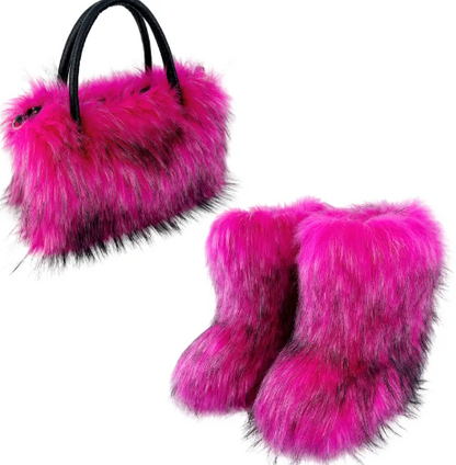 ROVET All-match High-texture Raccoon Fur Handbag
