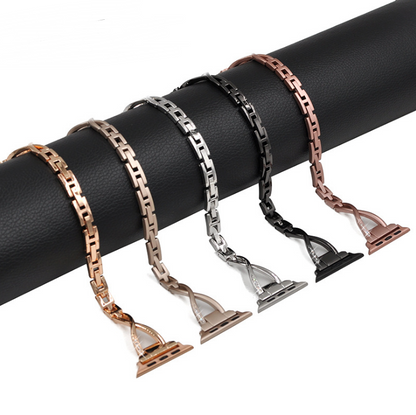 ROVET Apple Watch Band X-Type Stainless Steel with Diamonds