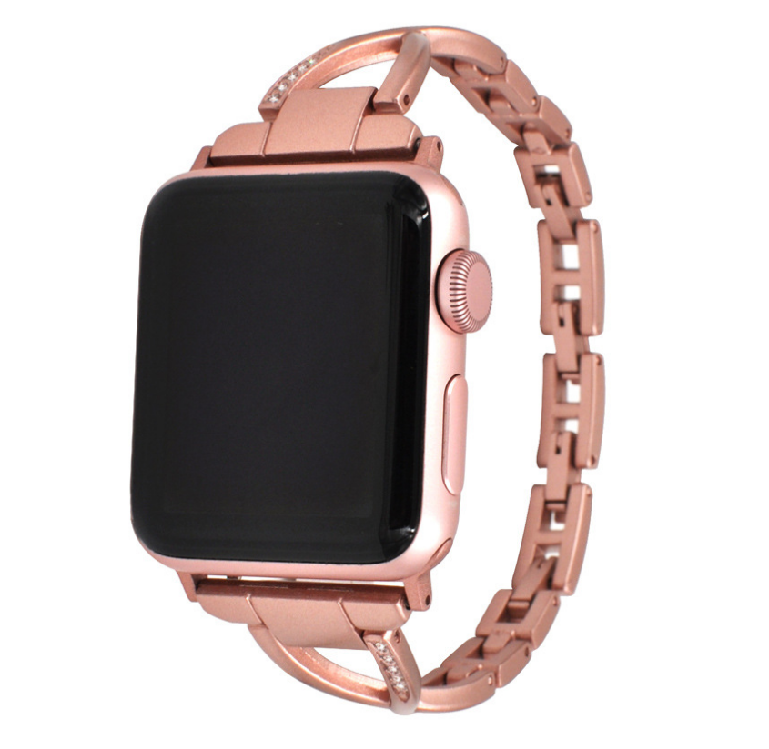 ROVET Apple Watch Band X-Type Stainless Steel with Diamonds