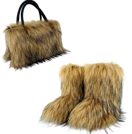 ROVET All-match High-texture Raccoon Fur Handbag
