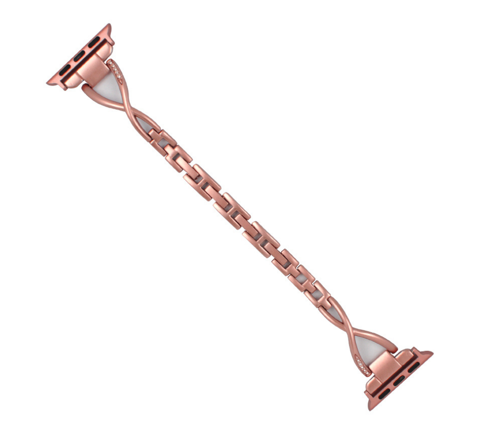 ROVET Apple Watch Band X-Type Stainless Steel with Diamonds