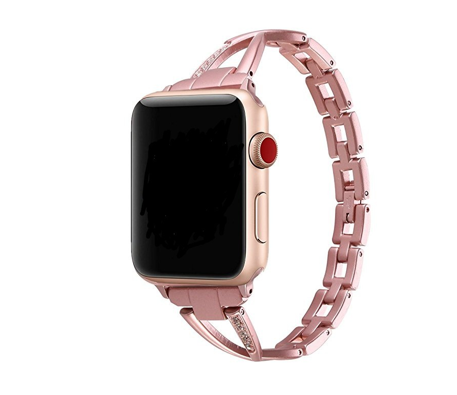 ROVET Apple Watch Band X-Type Stainless Steel with Diamonds