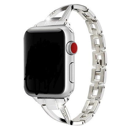 ROVET Apple Watch Band X-Type Stainless Steel with Diamonds