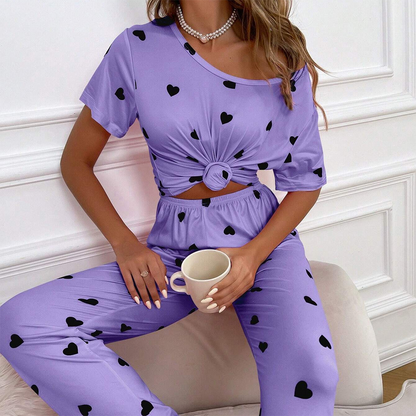 ROVET Women's Milk Silk Pajama Set – Short Sleeve & Pants
