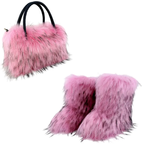 ROVET All-match High-texture Raccoon Fur Handbag