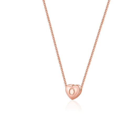 ROVET Monily Initial Necklace for Women Tiny Letter O Heart Choker Necklace for Women Dainty Rose Gold Plated Necklace for Women Christmas Gifts for Women
