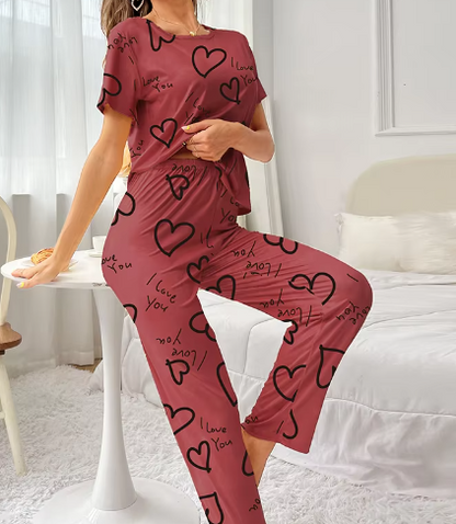ROVET Women's Milk Silk Pajama Set – Short Sleeve & Pants