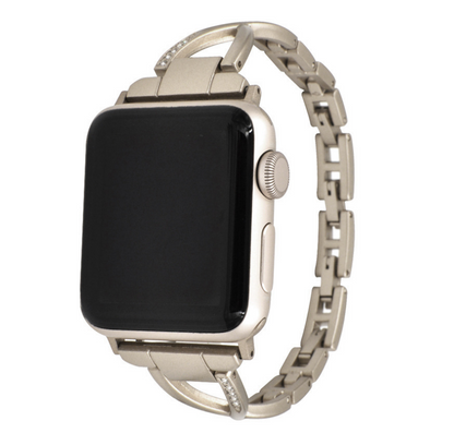 ROVET Apple Watch Band X-Type Stainless Steel with Diamonds