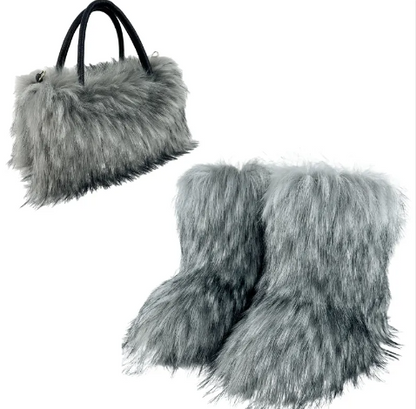 ROVET All-match High-texture Raccoon Fur Handbag