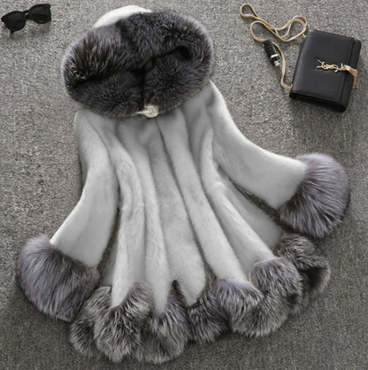 ROVET Faux Fur Mink Fur Coat
