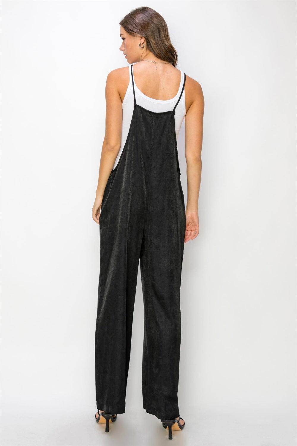ROVET HYFVE Half Button Sleeveless Straight Jumpsuit for Women