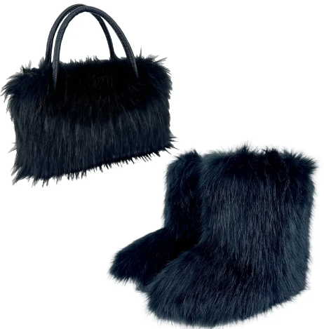 ROVET All-match High-texture Raccoon Fur Handbag