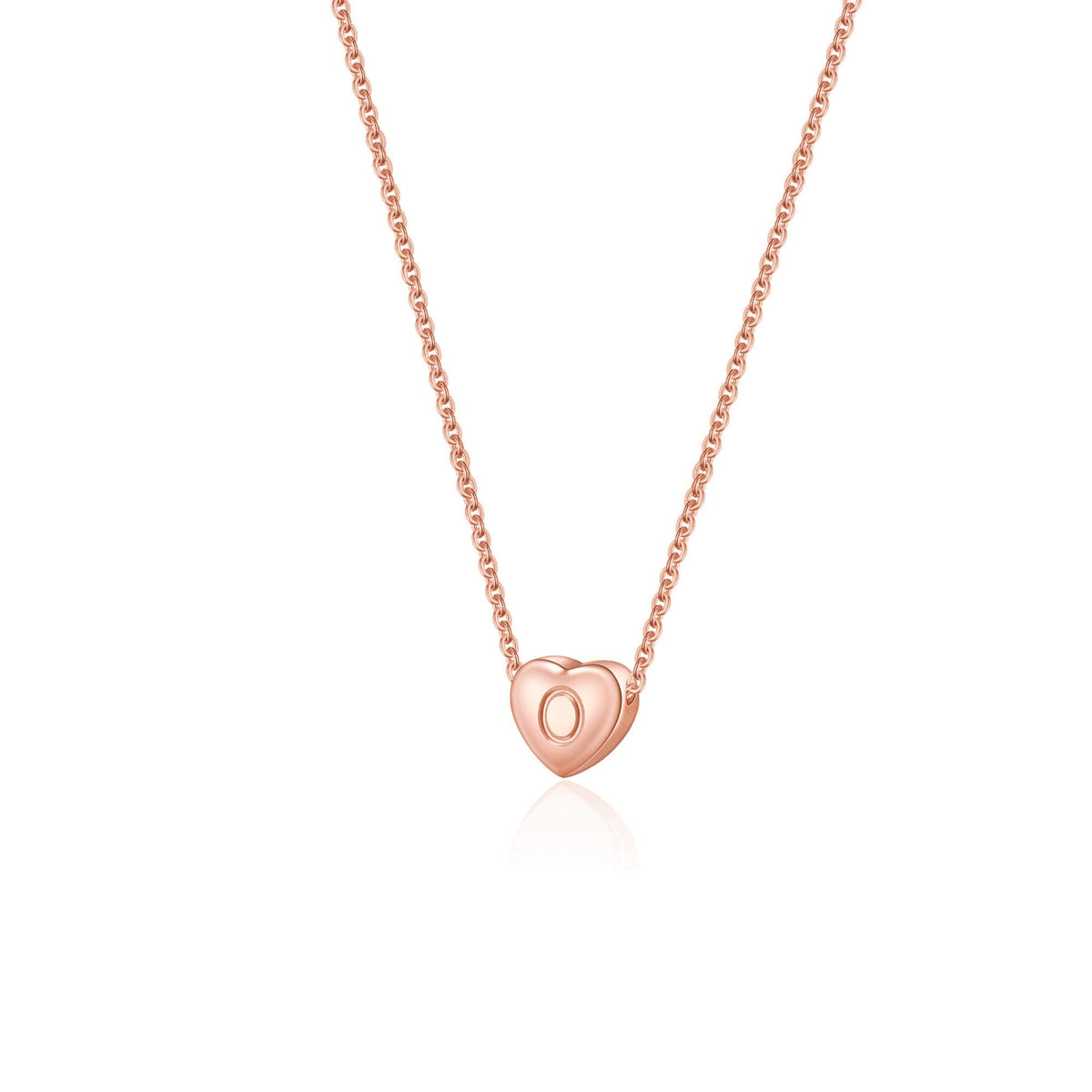 ROVET Monily Initial Necklace for Women Tiny Letter O Heart Choker Necklace for Women Dainty Rose Gold Plated Necklace for Women Christmas Gifts for Women