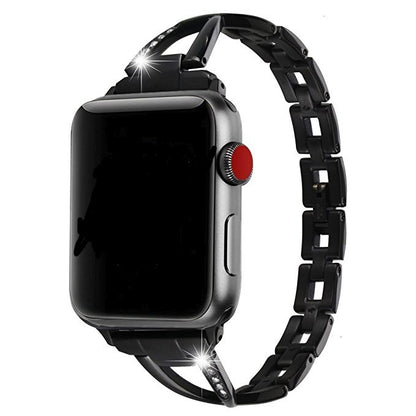 ROVET Apple Watch Band X-Type Stainless Steel with Diamonds