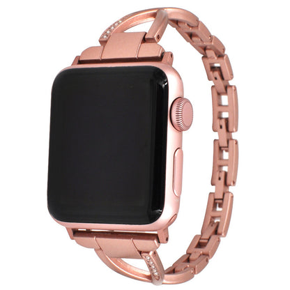 ROVET Apple Watch Band X-Type Stainless Steel with Diamonds